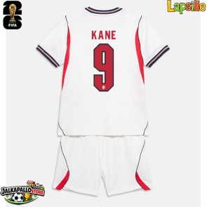 Englanti Harry Kane #9 Kotipaita Lapsille MM-kisat 2026 Lyhythihainen (+ shortsit)